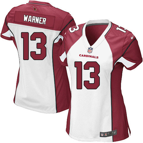 Women's Game Kurt Warner Nike Jersey White Road - #13 NFL Arizona Cardinals